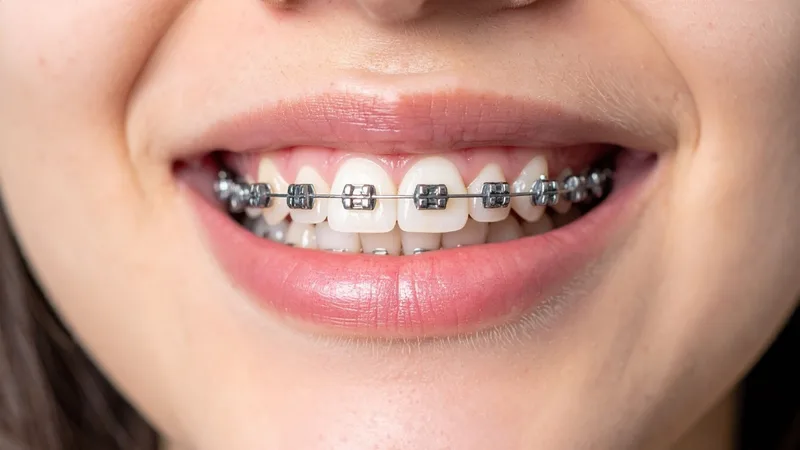 Metal braket ortodontik tedavi gülümseme